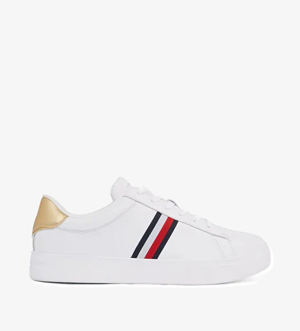 Tommy Hilfiger Beyaz Kadın Deri Sneaker FW0FW08321 - Görsel 1