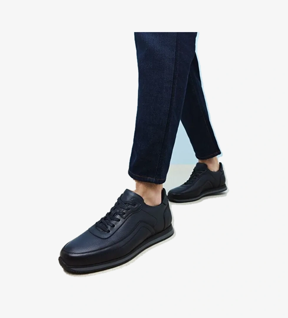 Ziya, Erkek Hakiki Deri Ayakkabı 151745Z0828 Lacivert - Görsel 1