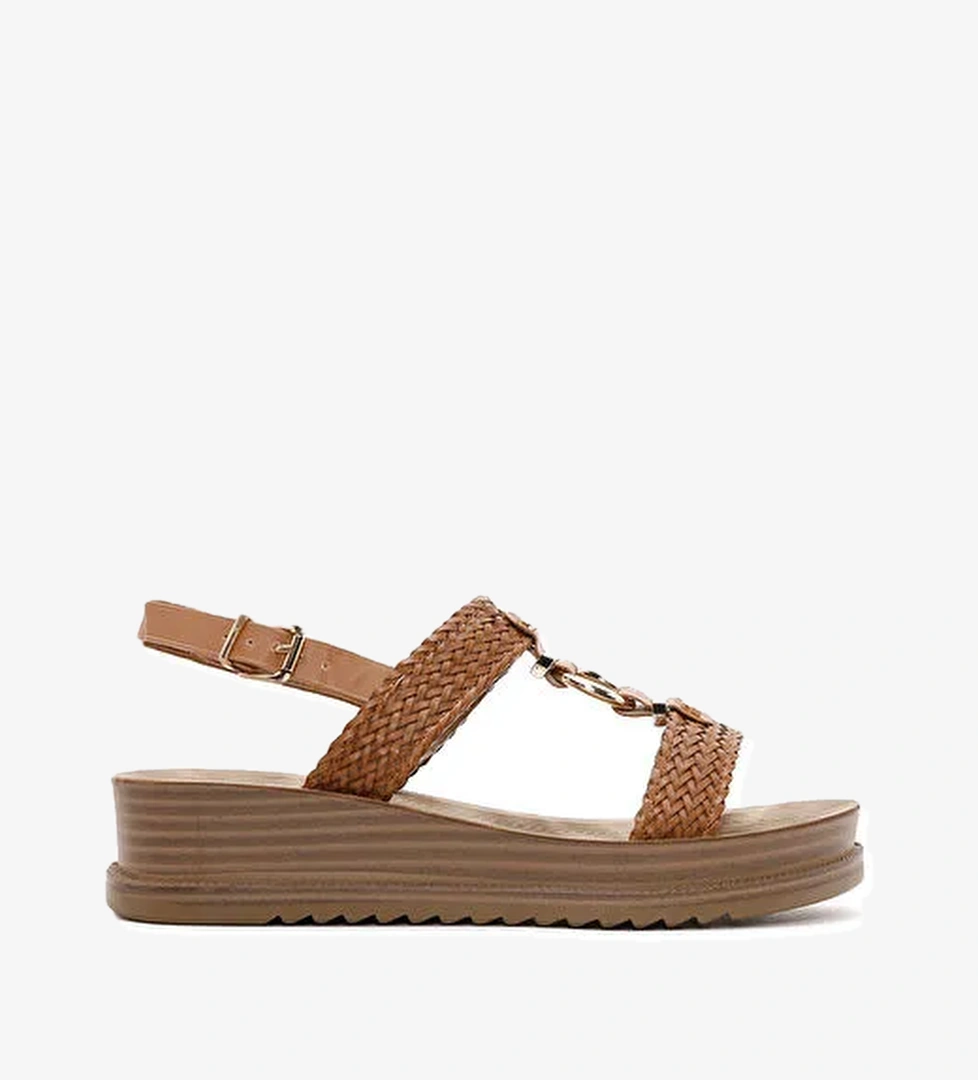 Derimod Derimod Kadın Taba Bilekten Bantlı Sandalet 24SFE461914 Sandalet & Terlik | Boyner Taba - 1. görsel