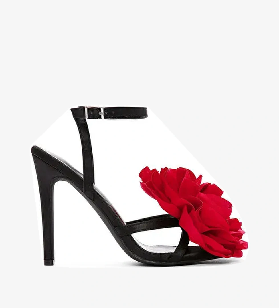 Derimod Derimod Kadın Siyah Bilekten Bantlı Aksesuar Detaylı İnce Topuklu Sandalet 24SFE45256F Sandalet & Terlik | Boyner Siyah - 1. görsel