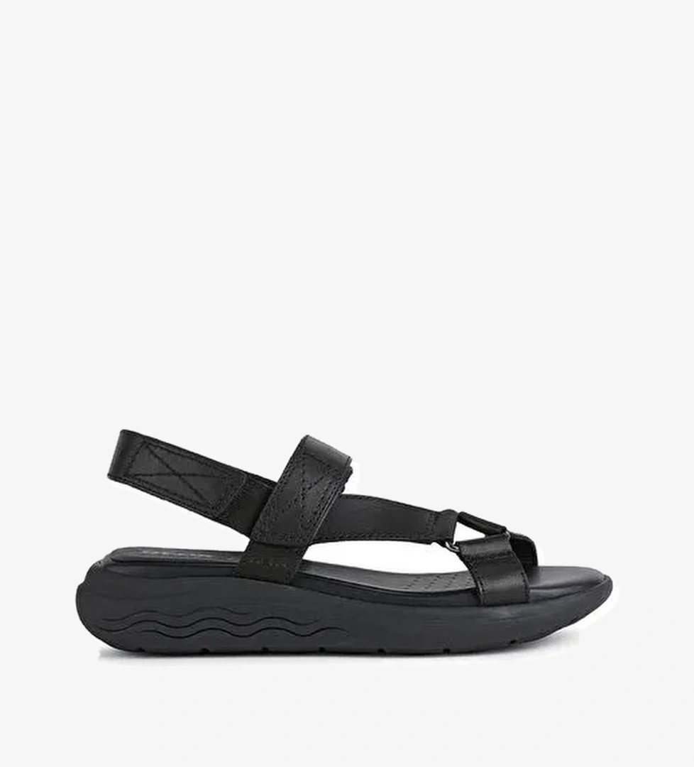 Geox Kadın Siyah Spherica Ec5w Düz Sandalet D25ADA00043C9999 - Görsel 1