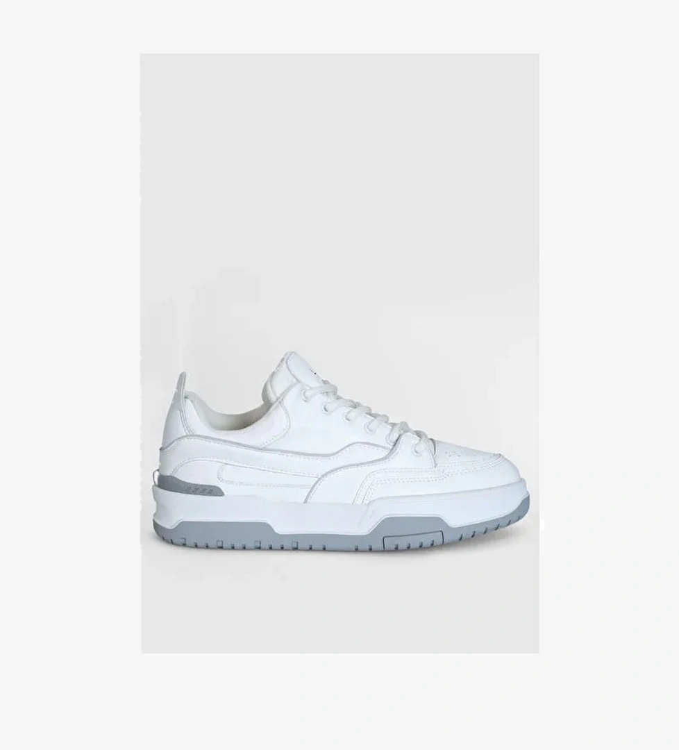 Mark Erkek Deri Sneaker Ayakkabı Beyaz - Görsel 1