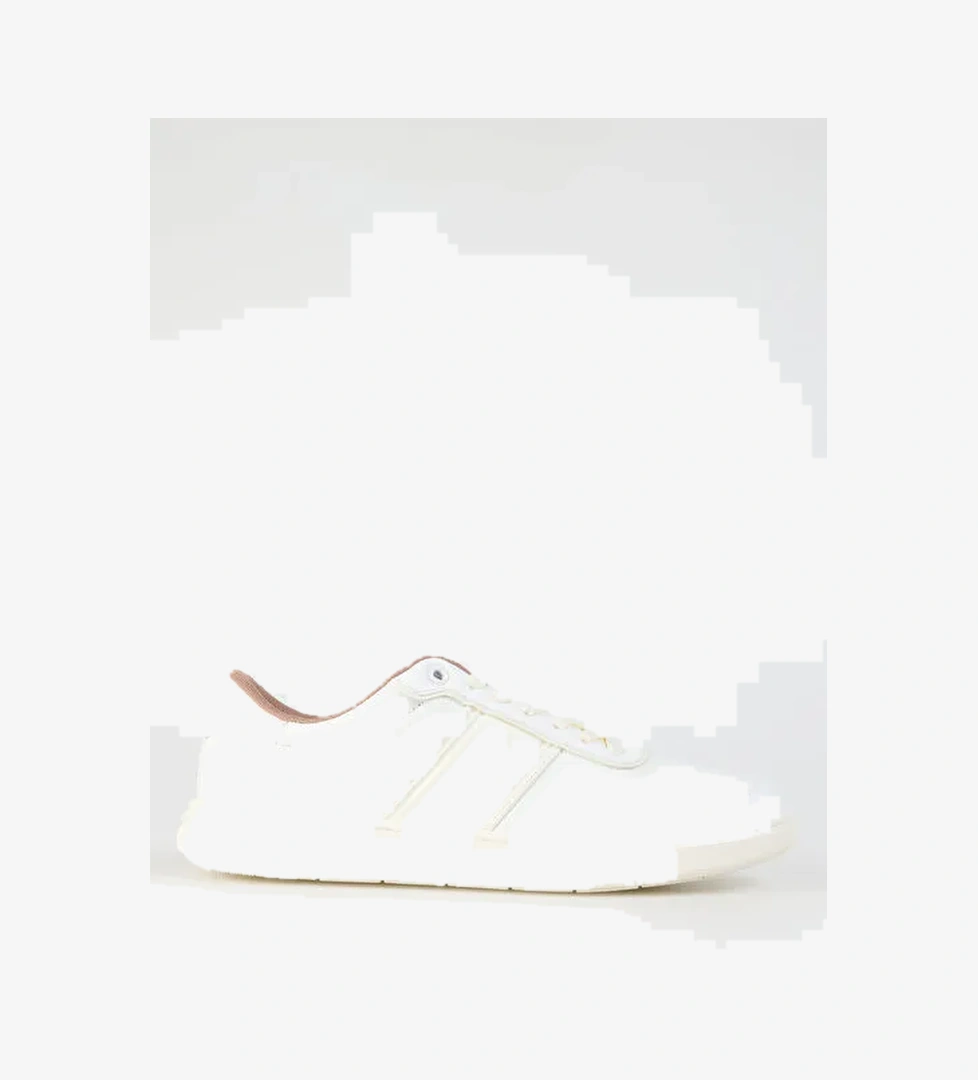 Calvin Klein Beyaz Erkek Deri Sneaker LOW TOP LACE UP LOGO - Görsel 1