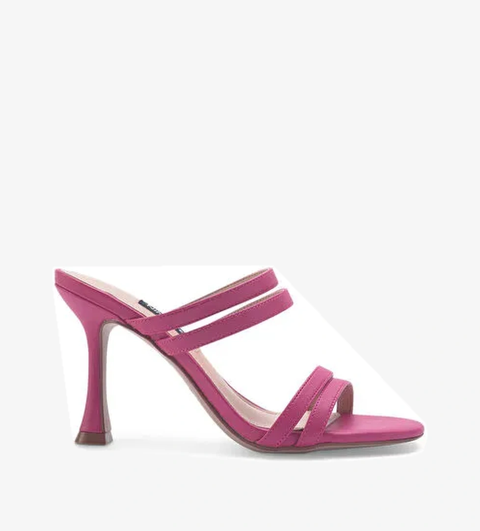 NINFE2 3FX Fuşya Kadın Topuklu Terlik - Görsel 1