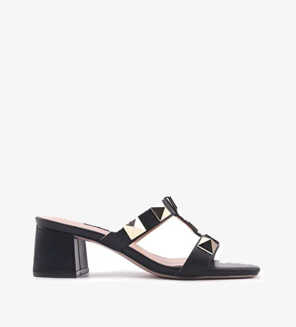 JOEY 4FX Siyah Kadın Topuklu Terlik - Görsel 1