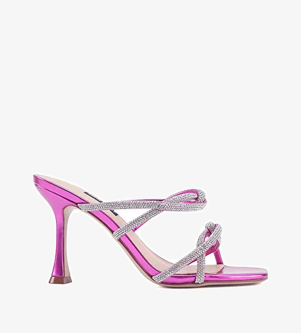 MANA 3PR Fuşya Kadın Topuklu Terlik - Görsel 1