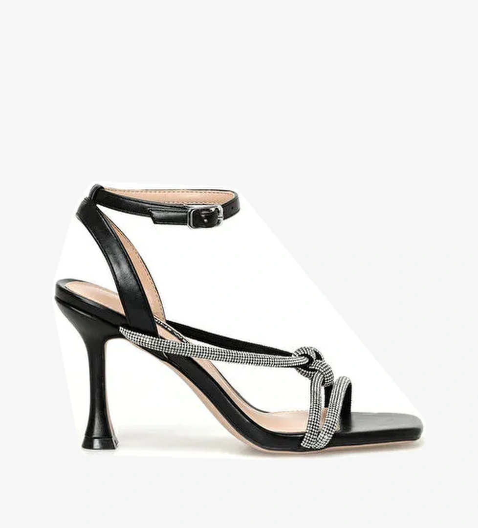 FAIR 4FX Siyah Kadın Topuklu Sandalet - Görsel 1