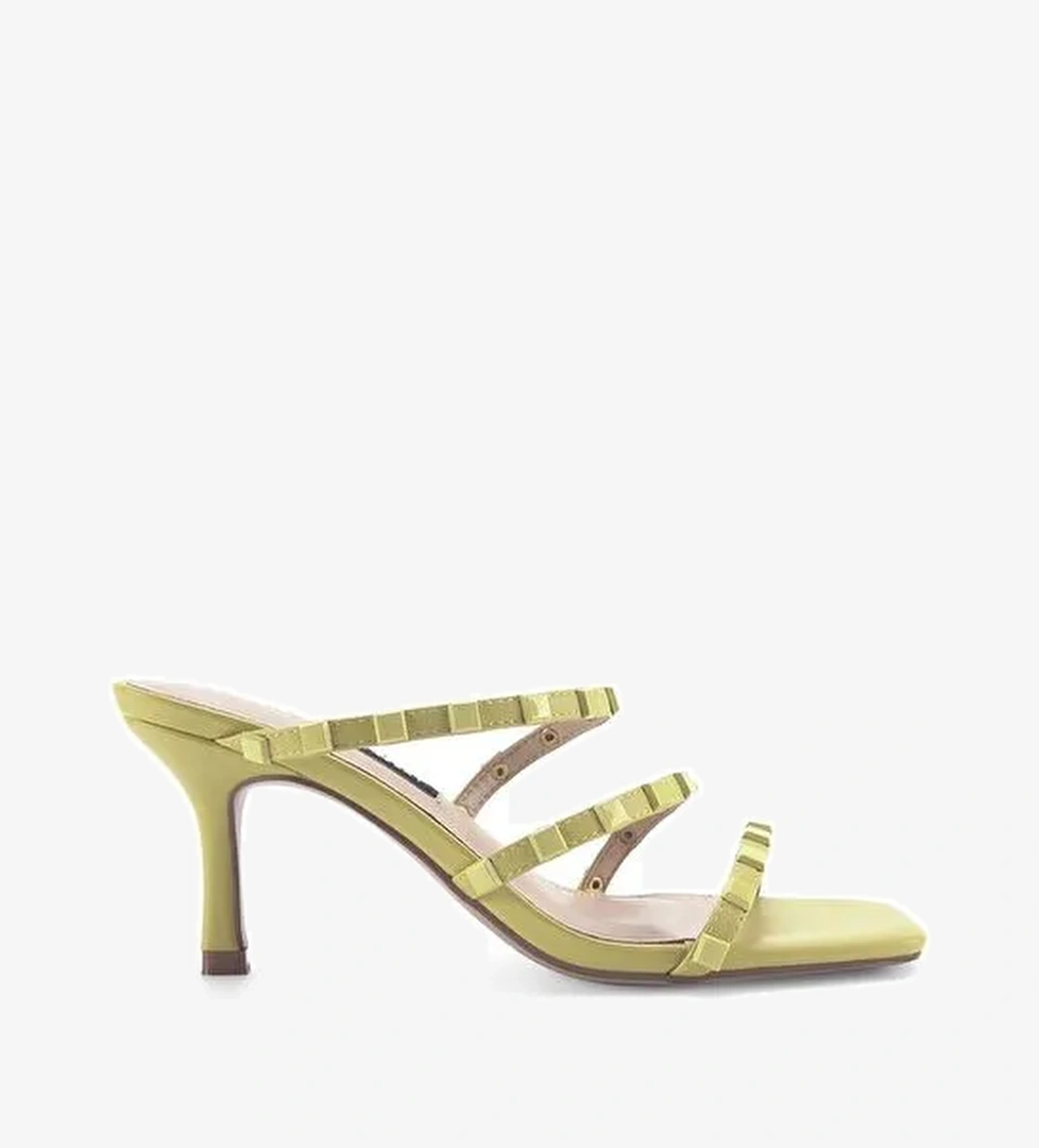 VIRA 3FX Sarı Kadın Topuklu Terlik - Görsel 1