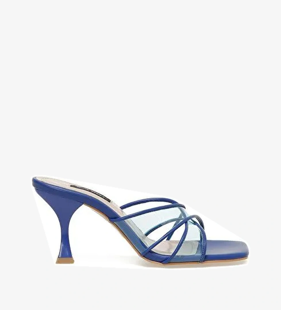 ZEYYA 3FX Mavi Kadın Topuklu Terlik - Görsel 1