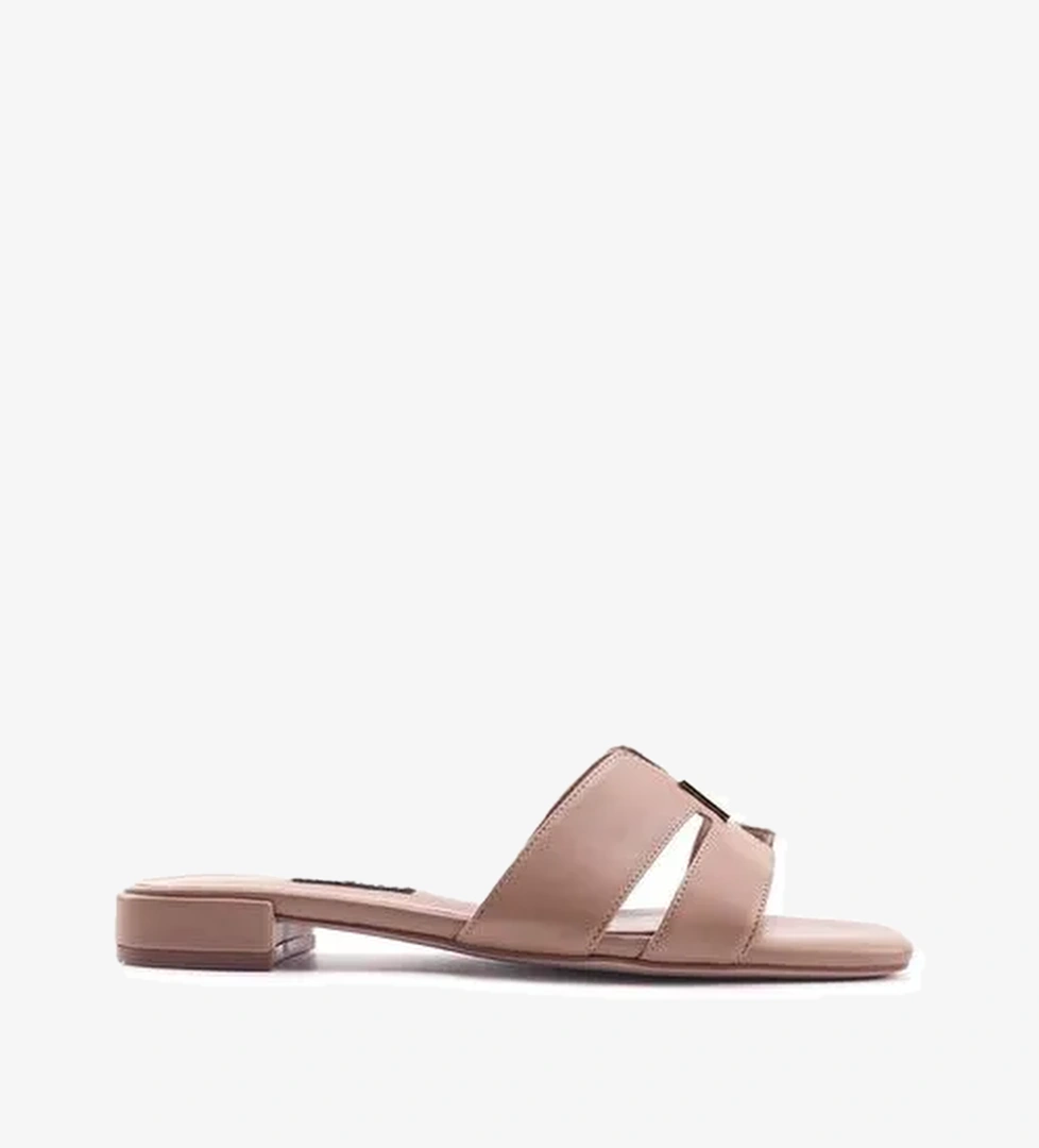 IWAN 4FX Taba Kadın Düz Terlik - Görsel 1