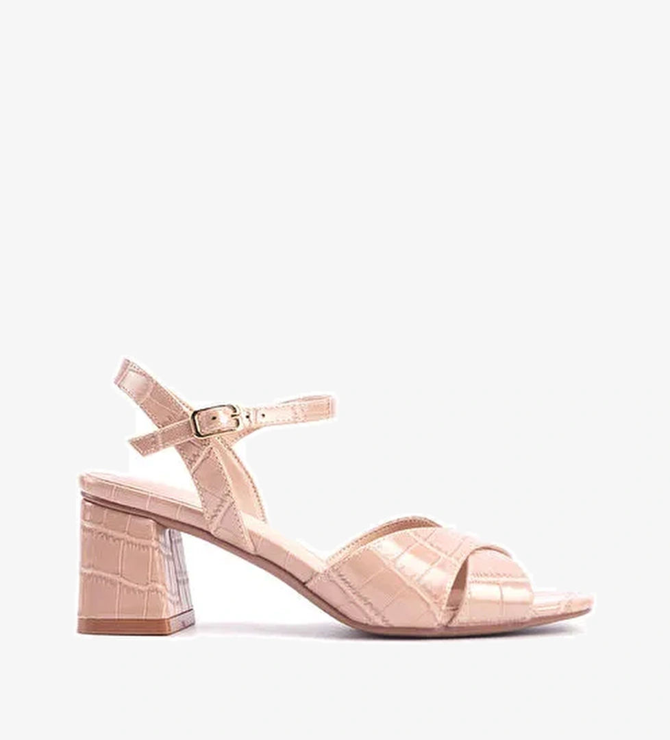 NASIME2 4FX Krem Kadın Comfort Sandalet - Görsel 1