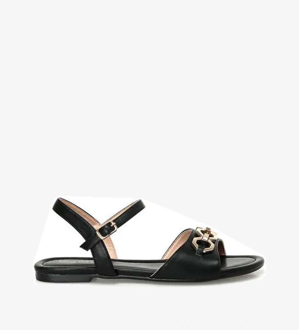 MACK 4FX Siyah Kadın Düz Sandalet - Görsel 1