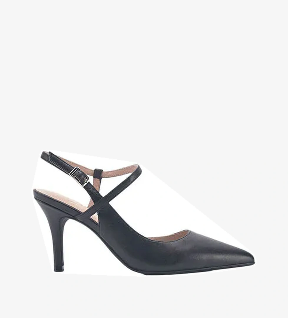ENNAY 3FX Siyah Kadın Topuklu Ayakkabı - Görsel 1