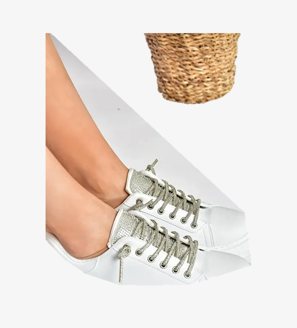 Fox Shoes Beyaz Kadın Sneaker 10734 - Görsel 1
