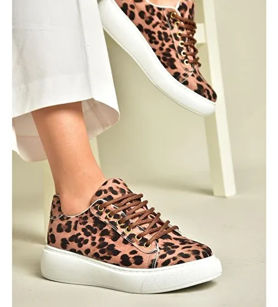 P602045004 Taba Kumaş Kadın Spor Ayakkabı Sneakers - Görsel 1