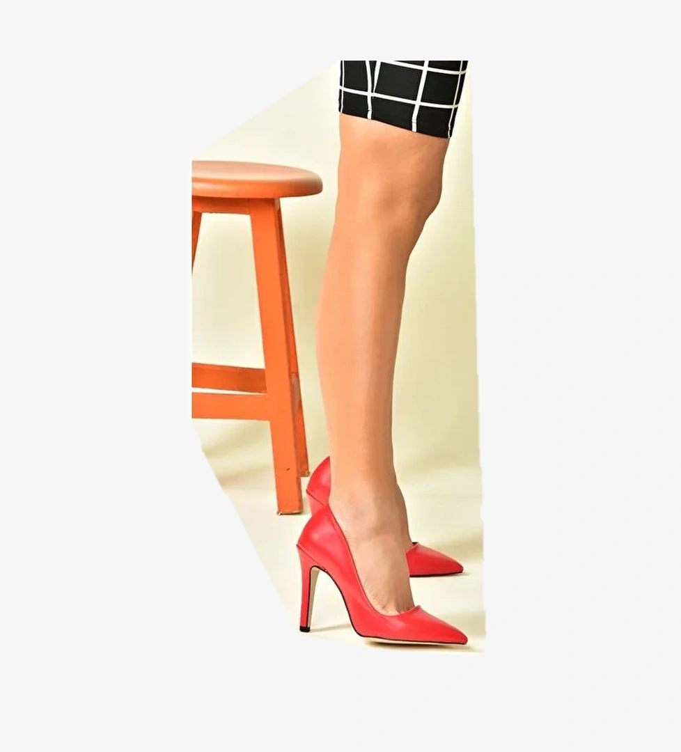 Kırmızı İnce Topuklu Kadın Stiletto L253971509 - Görsel 1