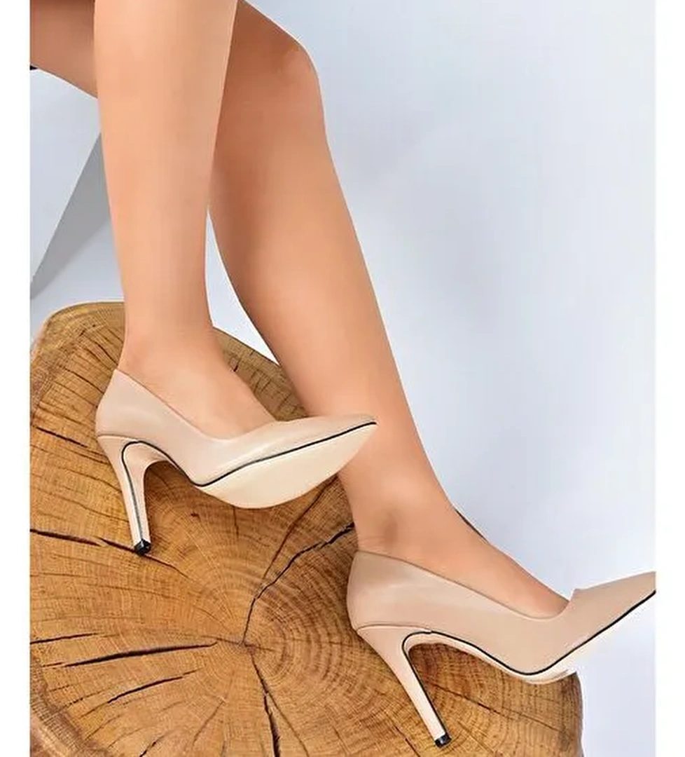 Fox Shoes Bej Kadın Stiletto 8054