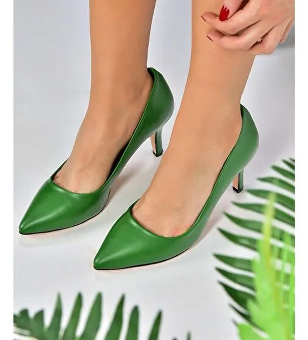 Fox Shoes Yeşil Kadın Stiletto 8321 - Görsel 1
