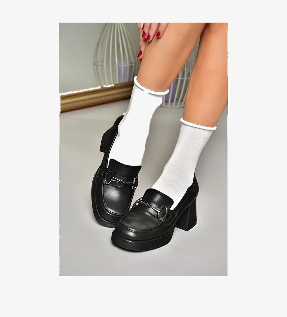 Fox Shoes Siyah Kadın Topuklu Ayakkabı 13167 - Görsel 1