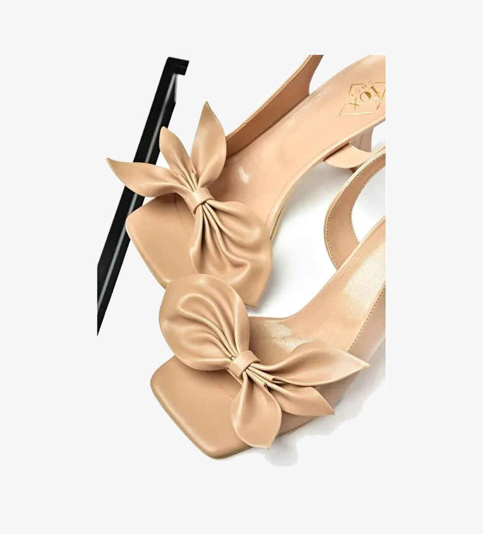 K749384909 Ten Kadın Topuklu Ayakkabı - Görsel 1