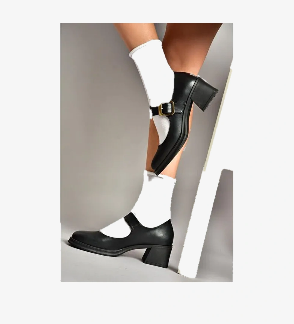 Fox Shoes Siyah Kadın Topuklu Ayakkabı 13138 - Görsel 1