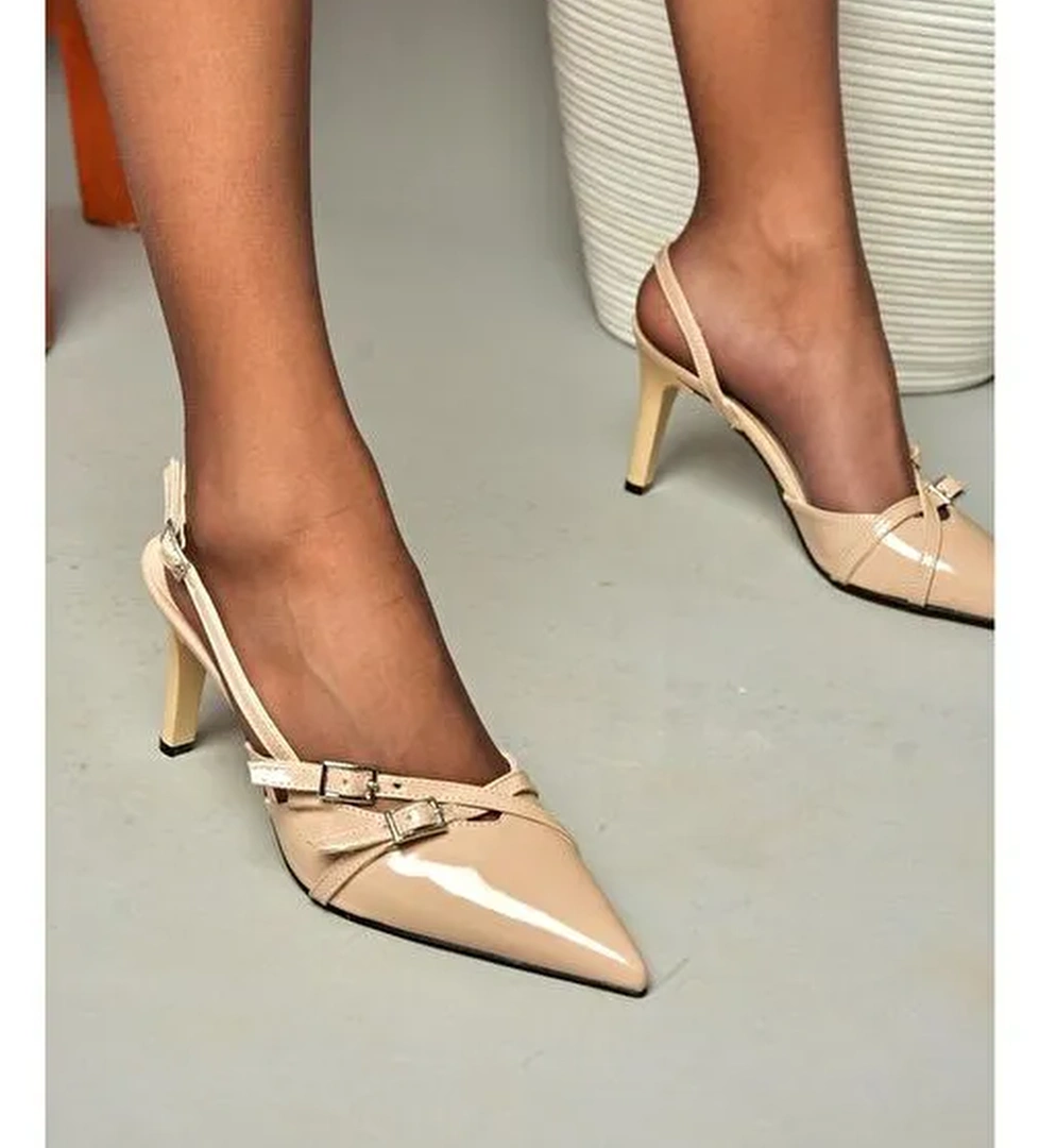 S654071908 Ten Rugan Kısa Topuklu Kadın Ayakkabı - Görsel 1