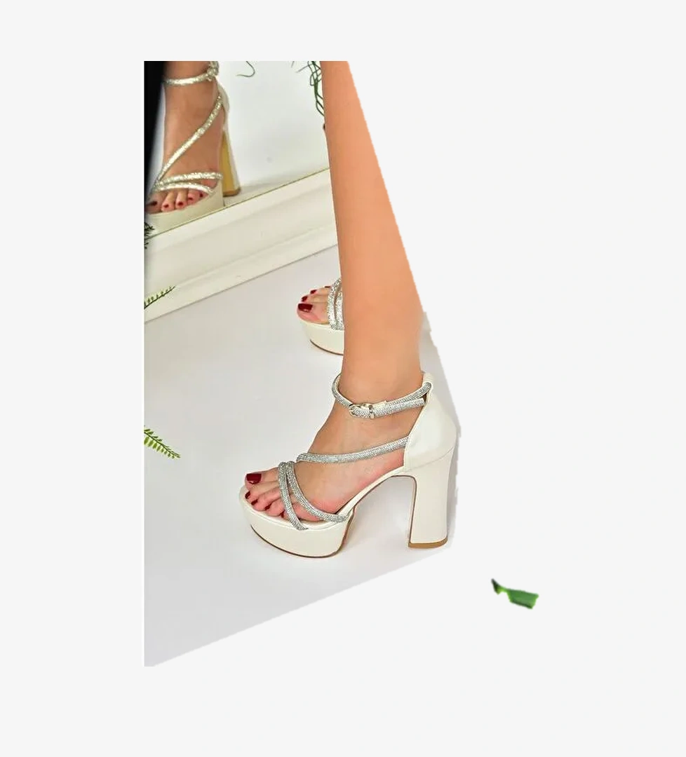 Fox Shoes Sedef Kadın Platform Topuklu Abiye Ayakkabı 8371 - Görsel 1