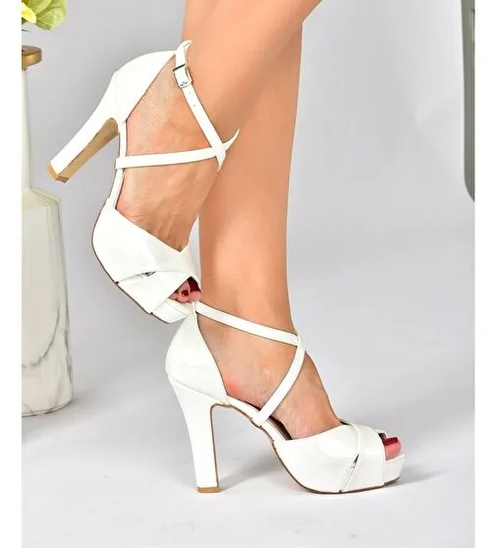 Sedef Platform Kalın Topuklu Kadın Abiye Ayakkabı M348010209 - Görsel 1