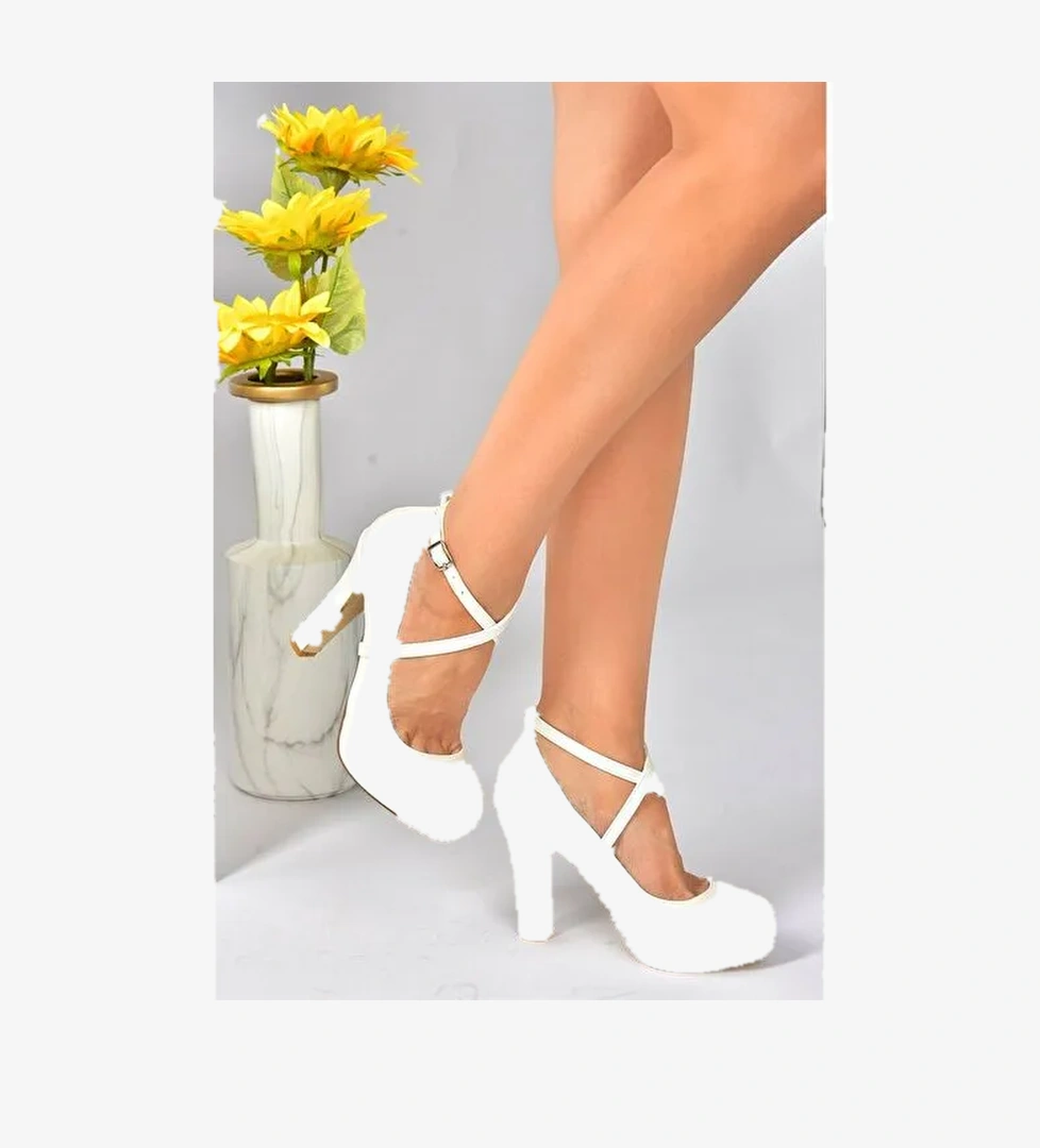 Sedef Platform Topuklu Kadın Abiye Ayakkabı M348007609 - Görsel 1