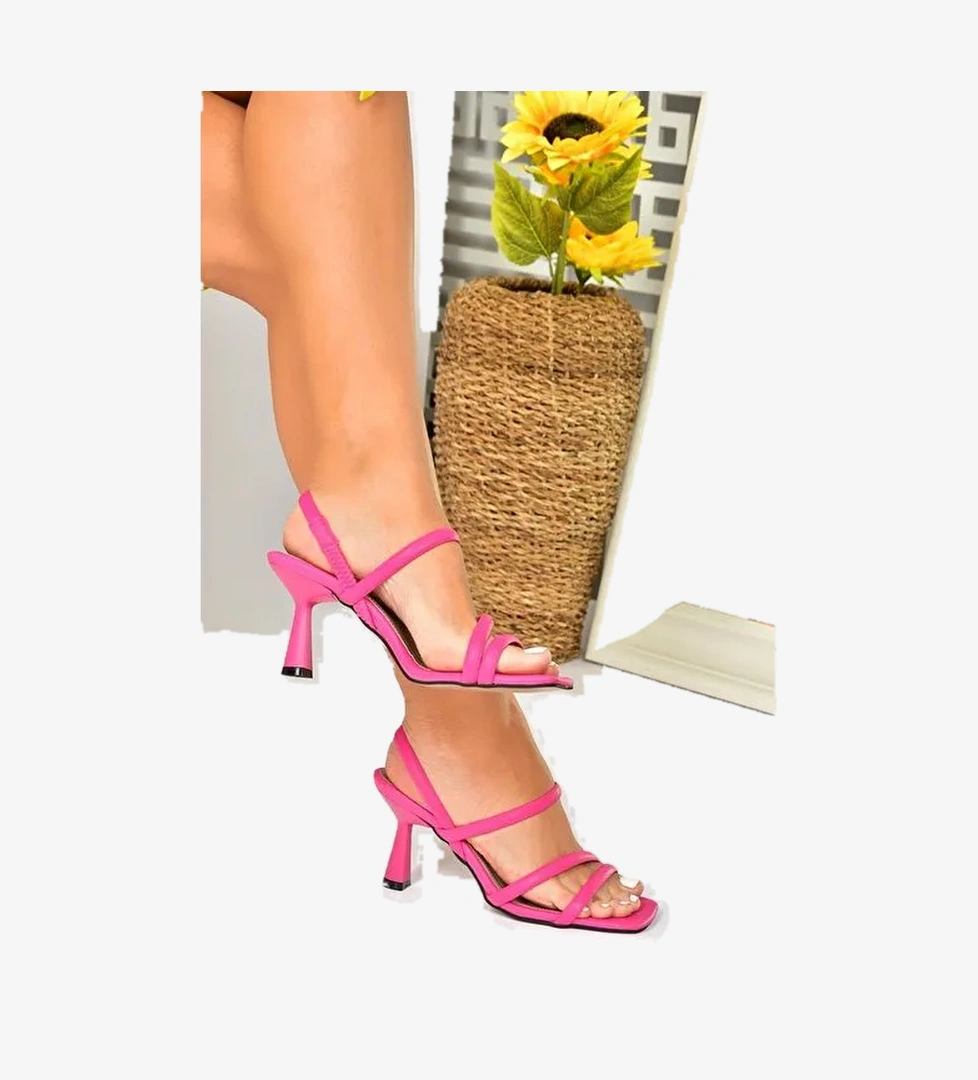 Fox Shoes Fuşya Kadın Topuklu Ayakkabı 10201 - Görsel 1