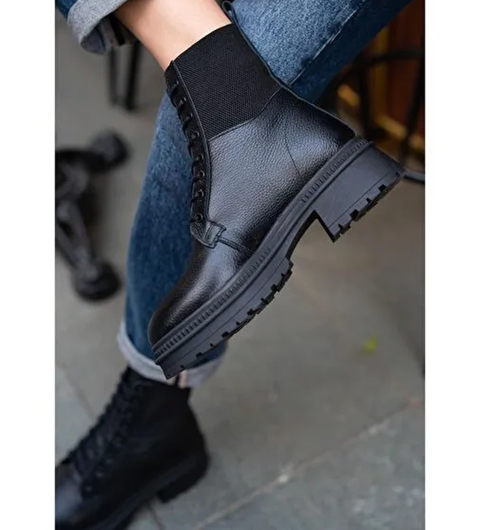 Martinelli Siyah Hakiki Deri Bot - Görsel 1