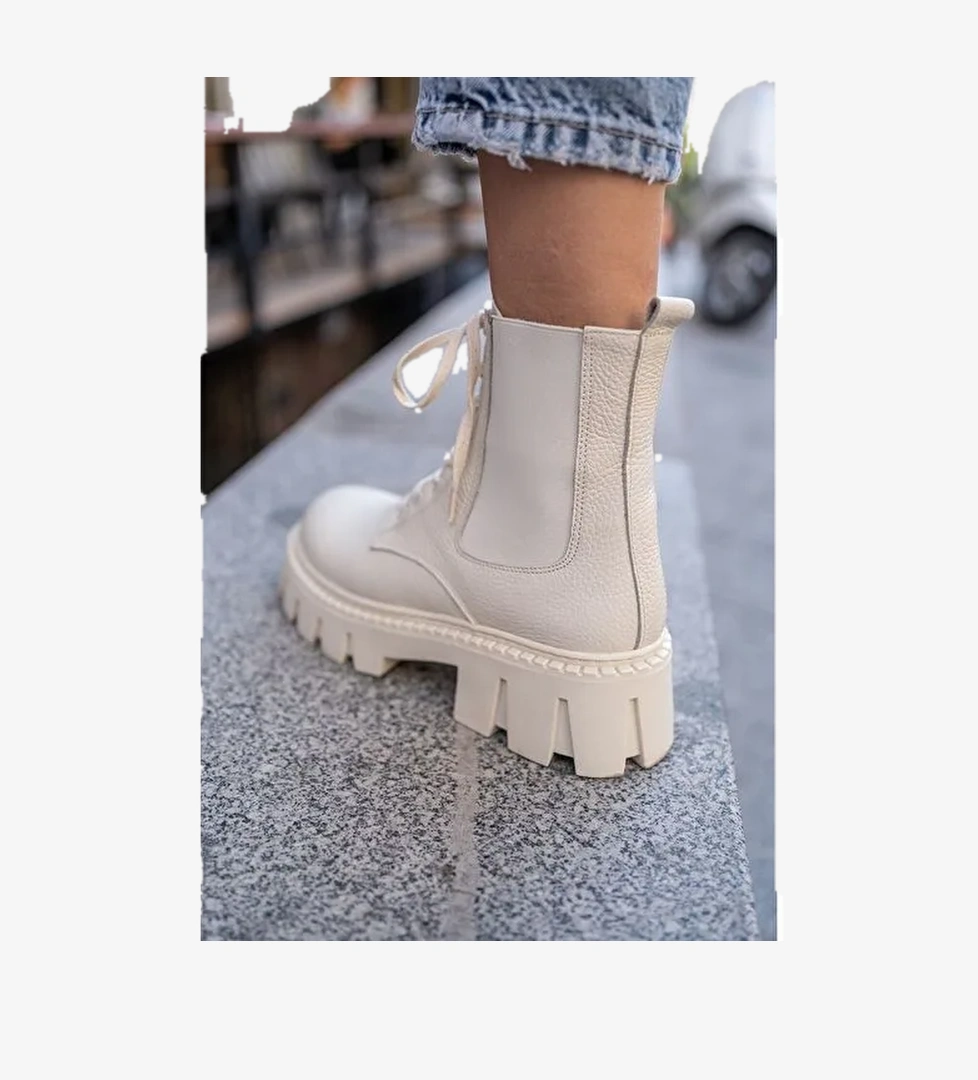 Seal Ekru Deri Postal - Görsel 1