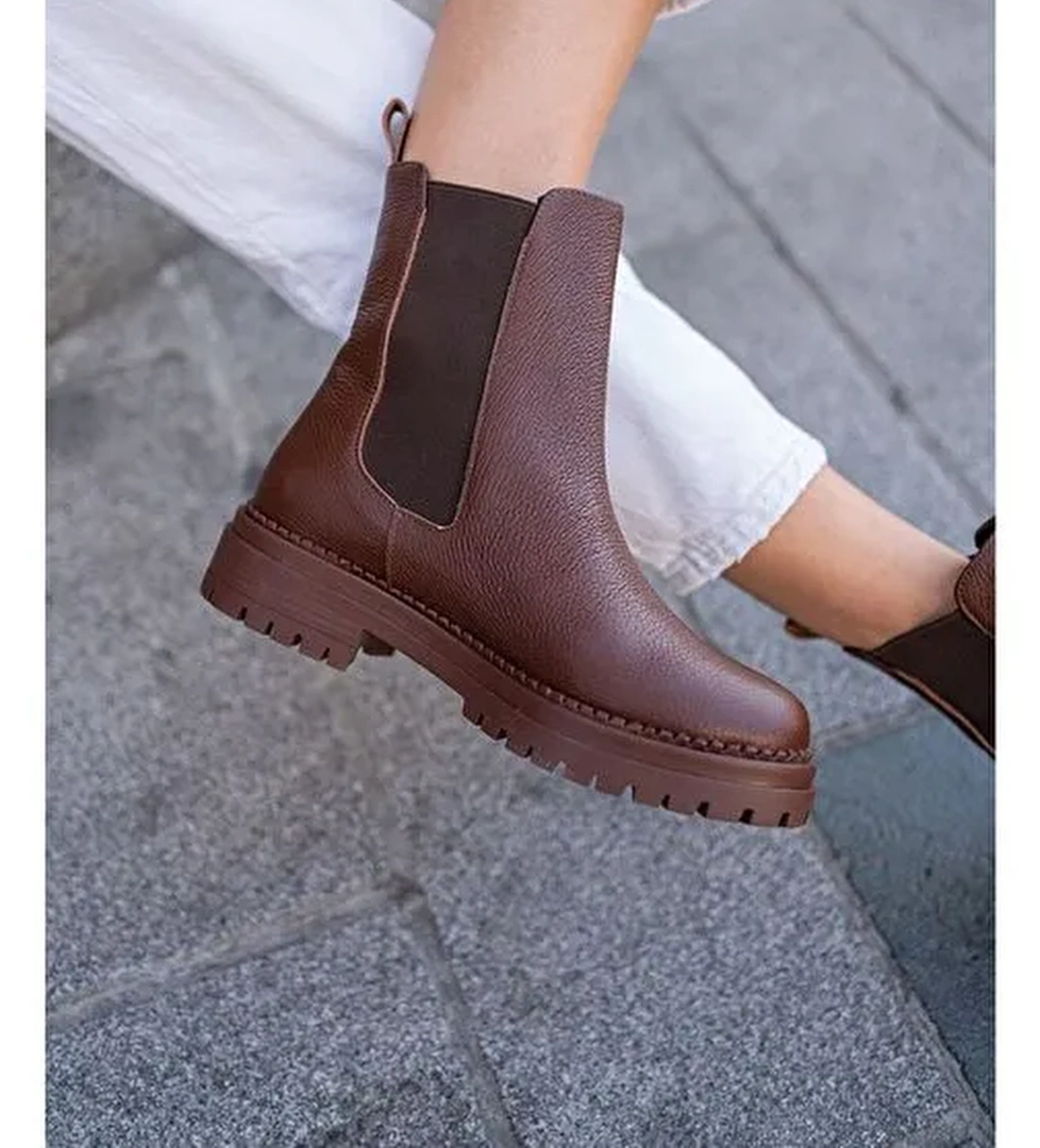 Adios Kahve Deri Bot - Görsel 1