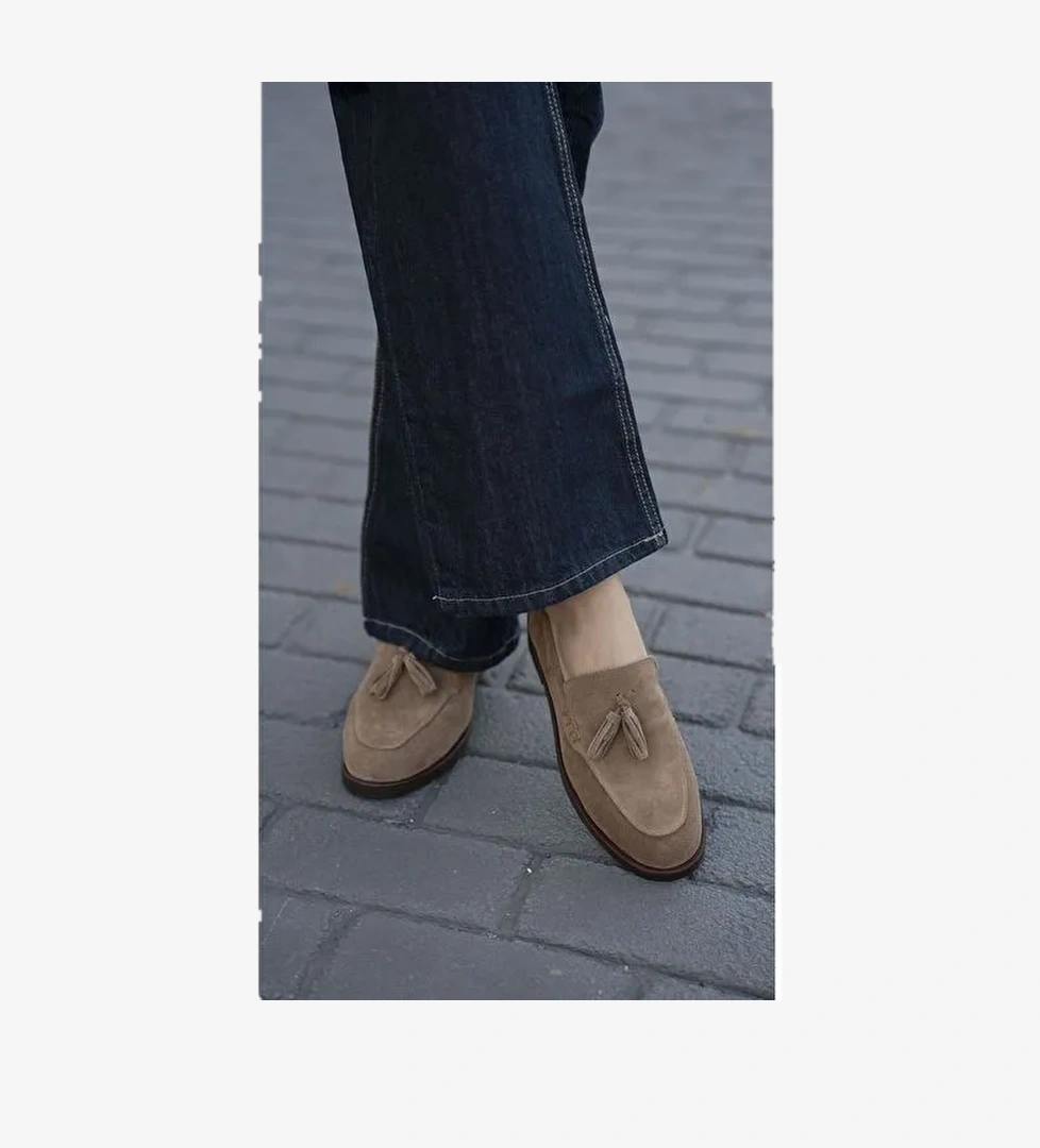 Ece'nin Butiği Camel Kadın Süet Günlük Ayakkabı Nick-465 - Görsel 1