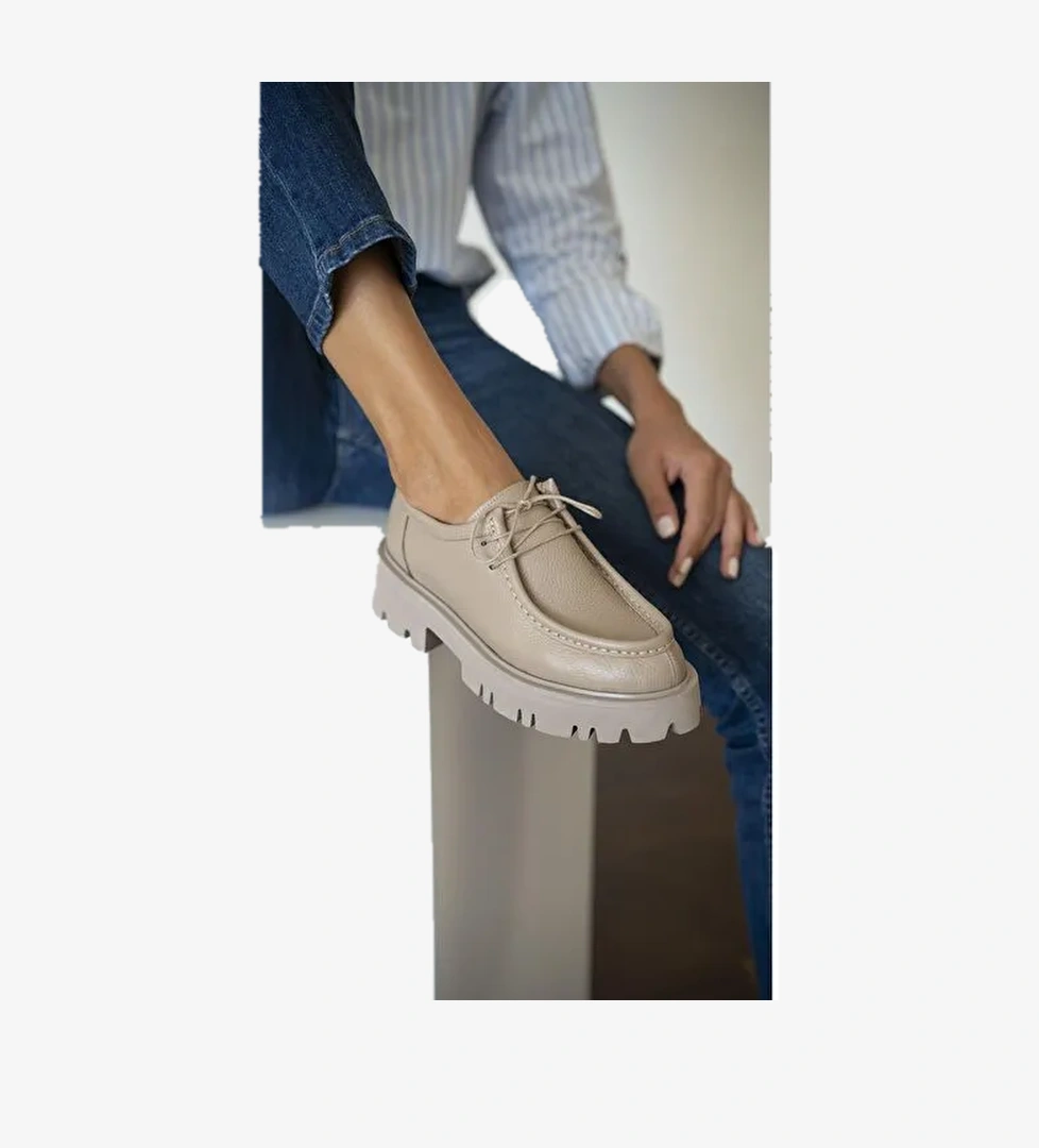 Stew Vizon Hakiki Deri Makosen Ayakkabı - Görsel 1