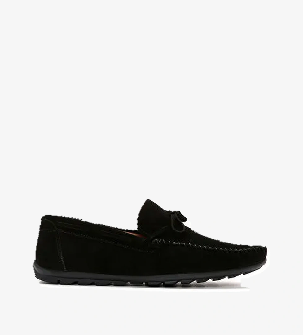 Derimod Siyah Erkek Süet Loafer 25SFD754310 - Görsel 1