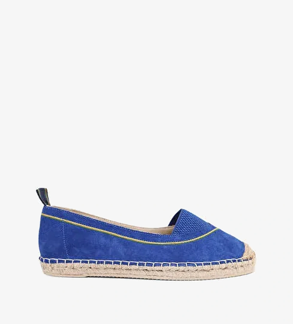 LASTİKLİ DERİ ESPADRİL - Görsel 1