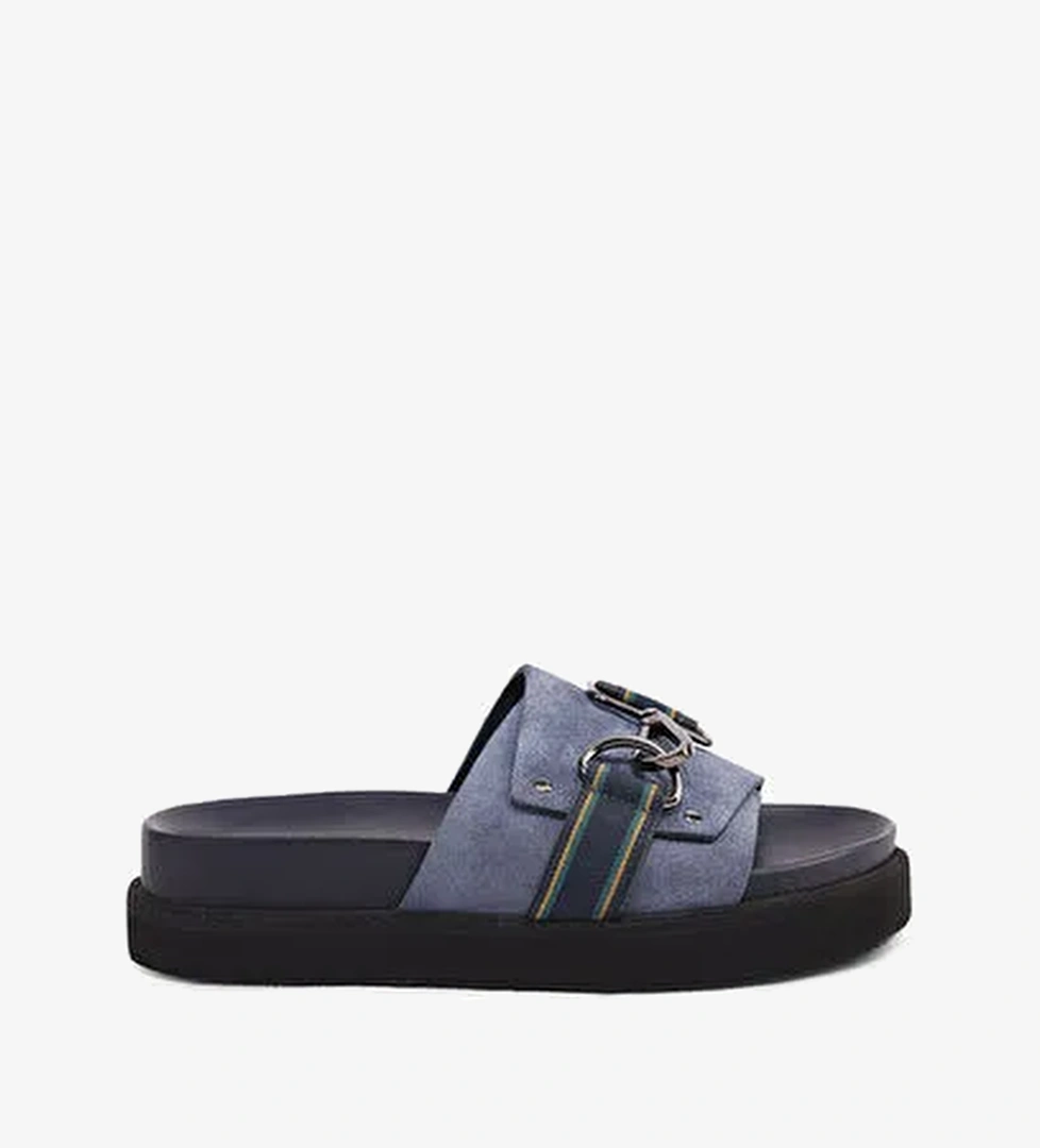 AKSESUAR DETAYLI YUMUŞAK DERİ TERLİK - Görsel 1