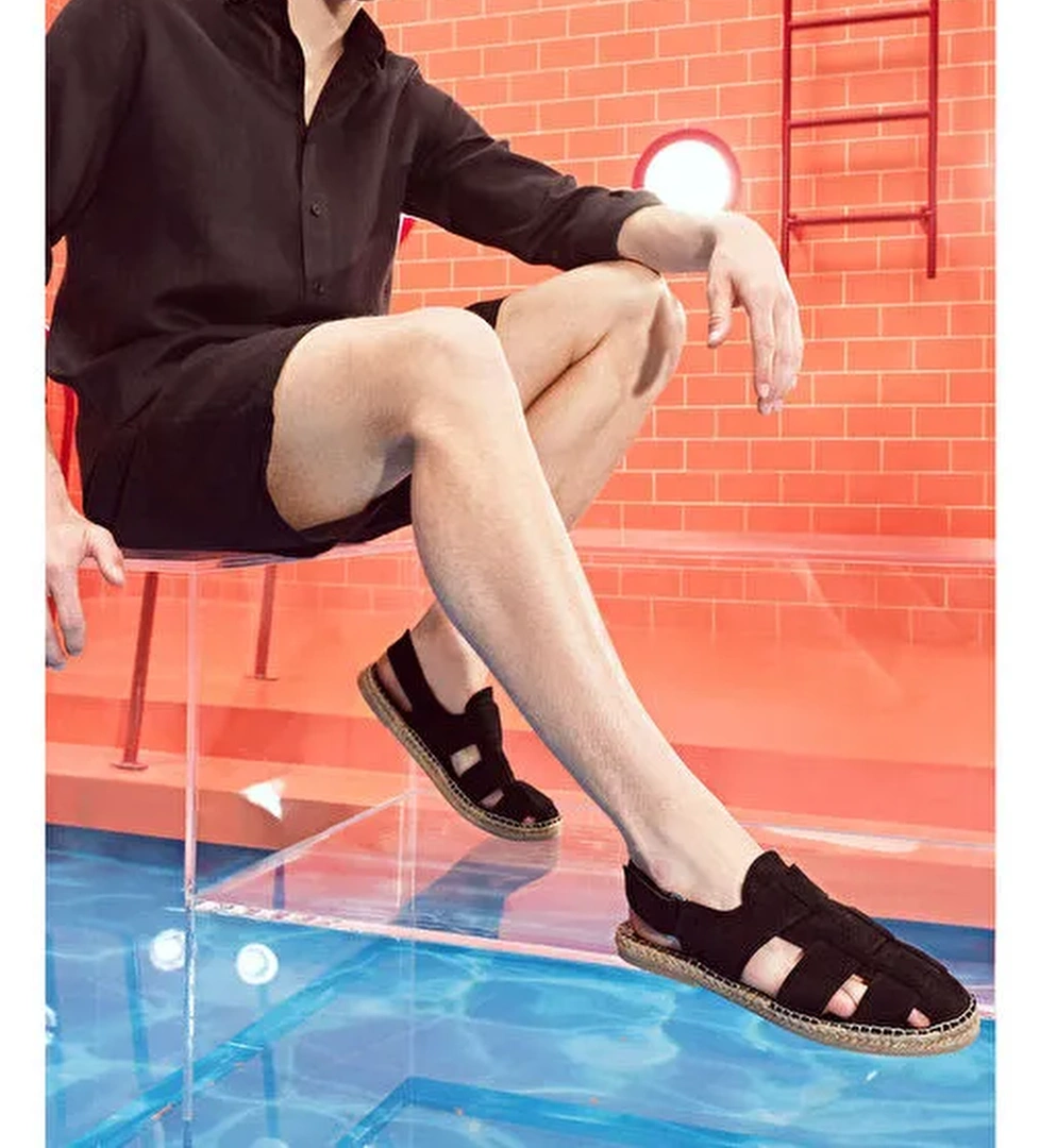 Derimod Derimod Siyah Erkek Sandalet 24SFD616210 Sandalet & Terlik | Boyner Siyah - 1. görsel