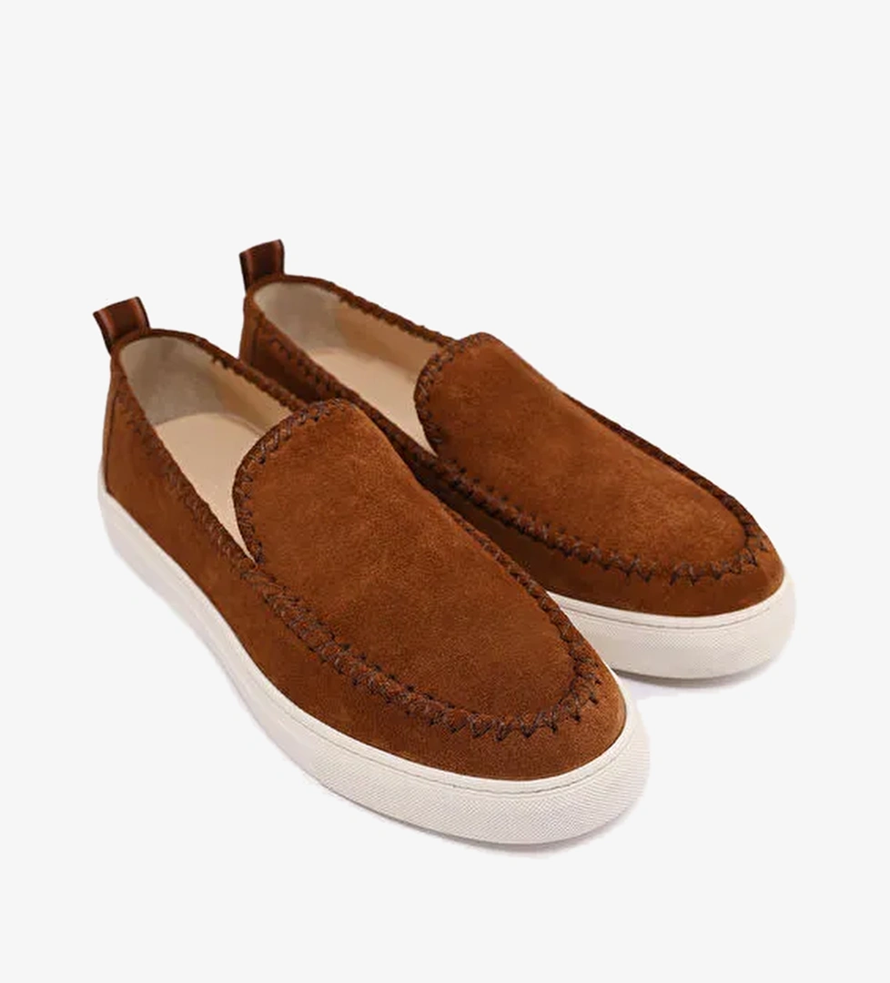 SARAÇ DETAYLI DERİ LOAFER - Görsel 1