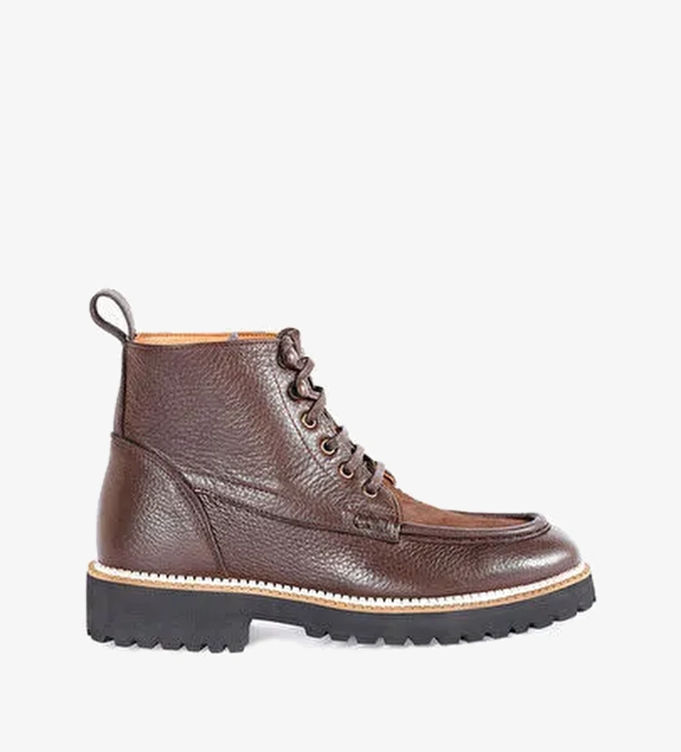 TAY TÜYÜ DETAYLI DERİ BOT - Görsel 1