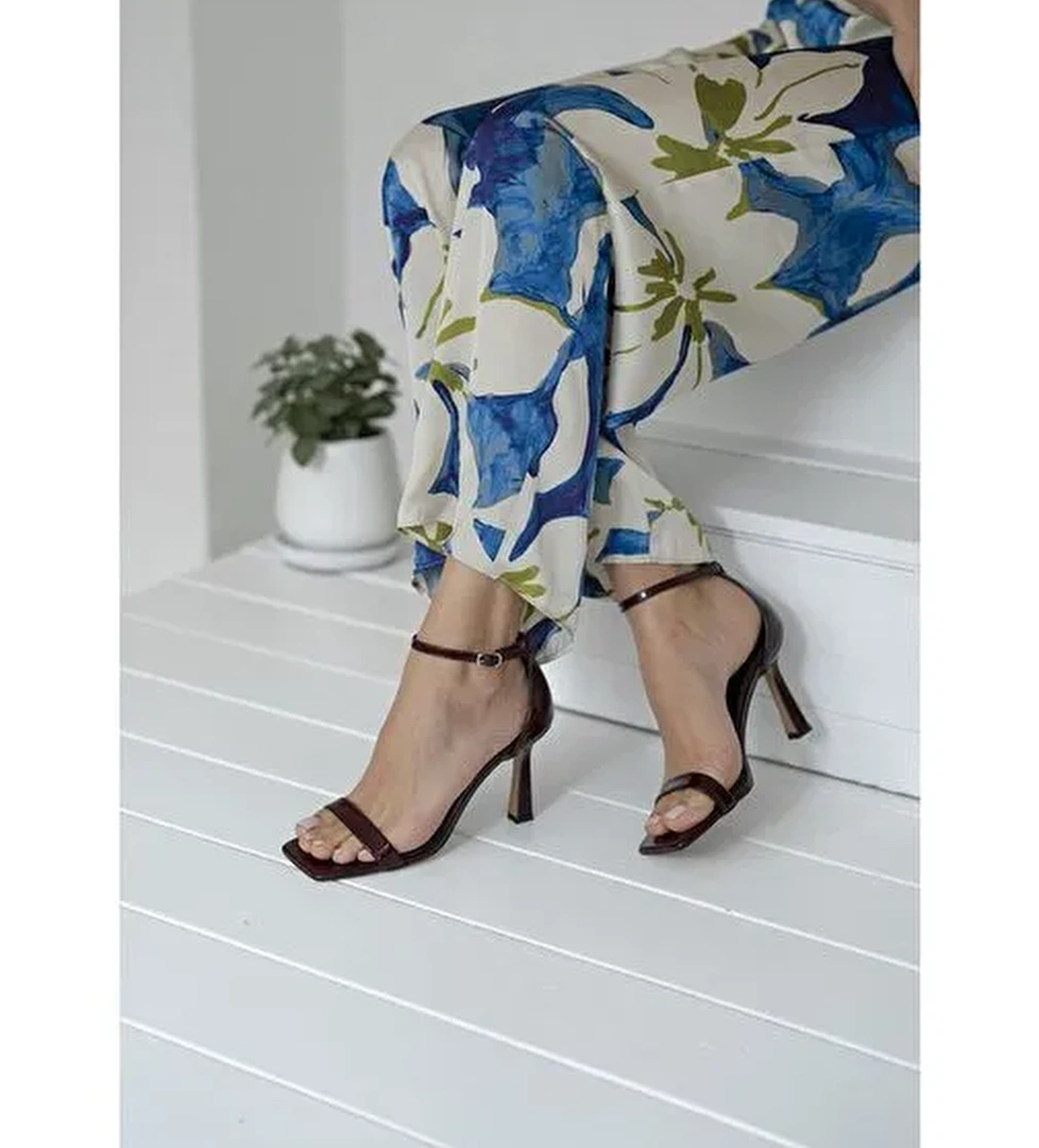 Arrow Bordo Rugan Hakiki Deri Topuklu Ayakkabı - Görsel 1