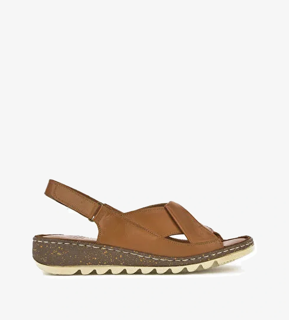 Ziya Taba Kadın Deri Sandalet 1311008 018_320 - Görsel 1