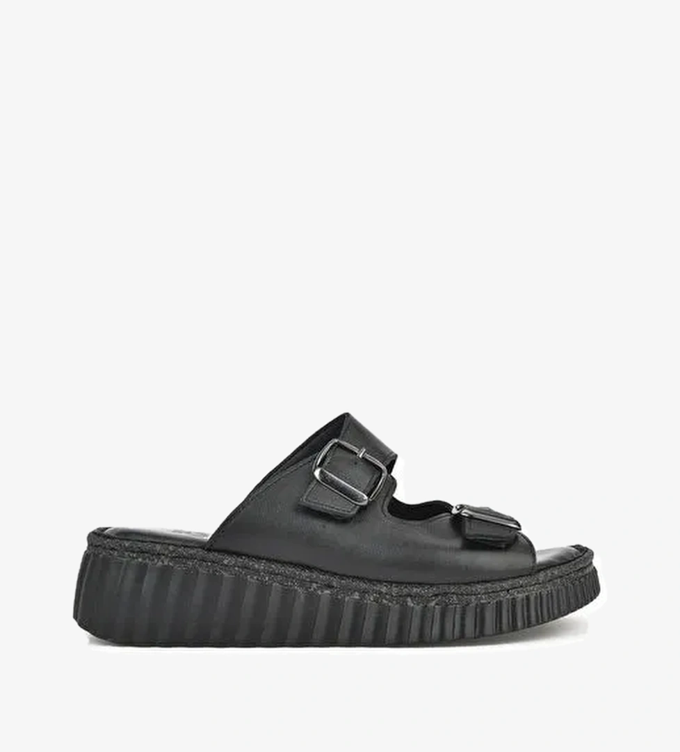 Ziya Siyah Kadın Deri Terlik 1511008Z188_000 - Görsel 1