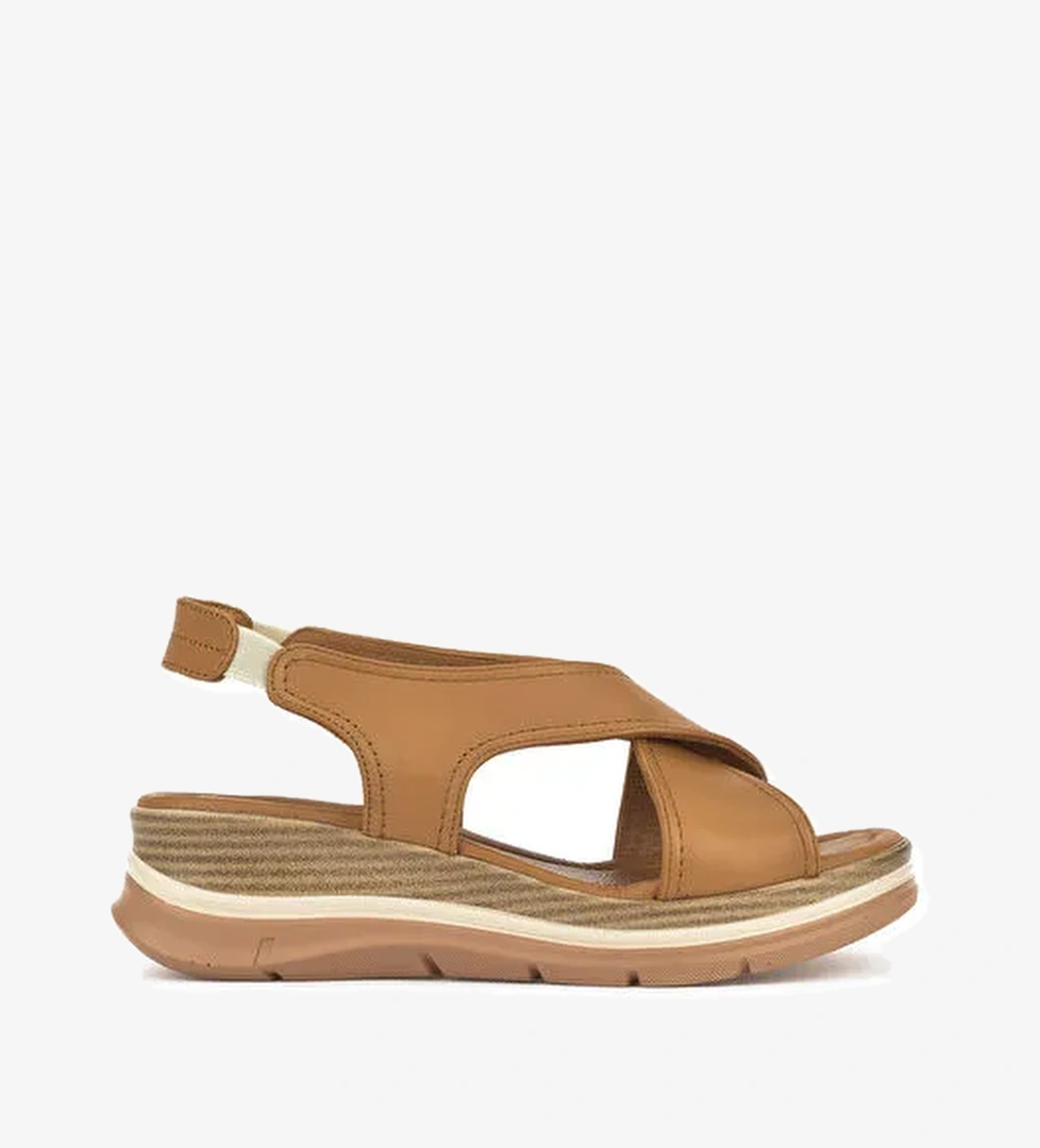 Ziya Taba Kadın Deri Sandalet 1511020Z2562_320 - Görsel 1