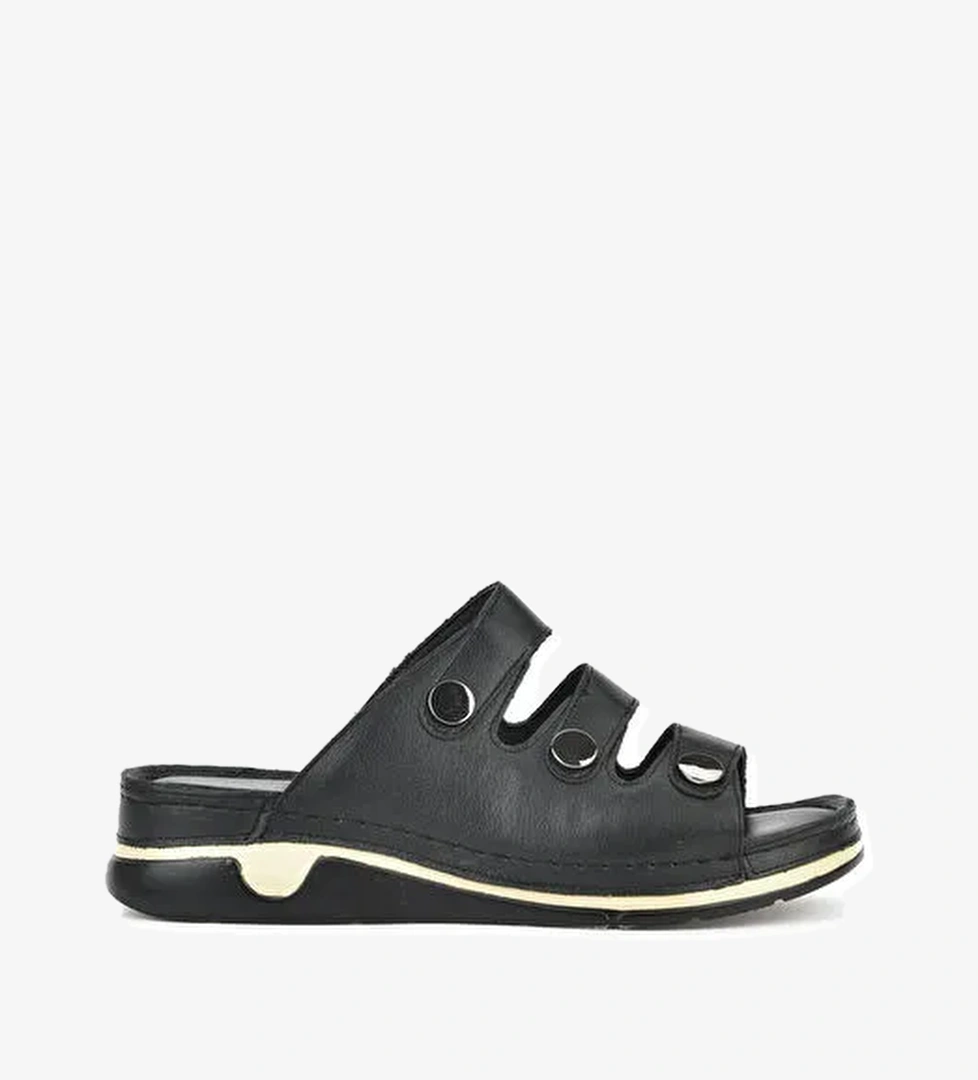 Ziya Siyah Kadın Deri Terlik 1511008Z15_000 - Görsel 1