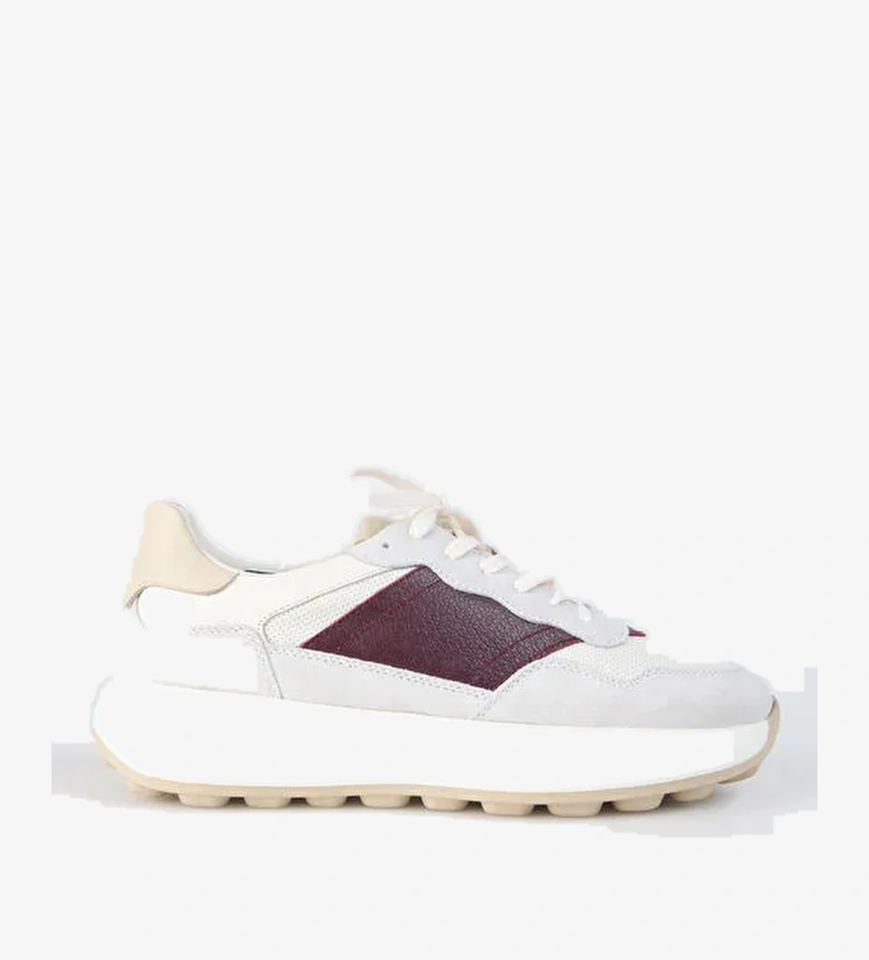 Fabrika Bej-Bordo Erkek Süet Sneaker TITUS