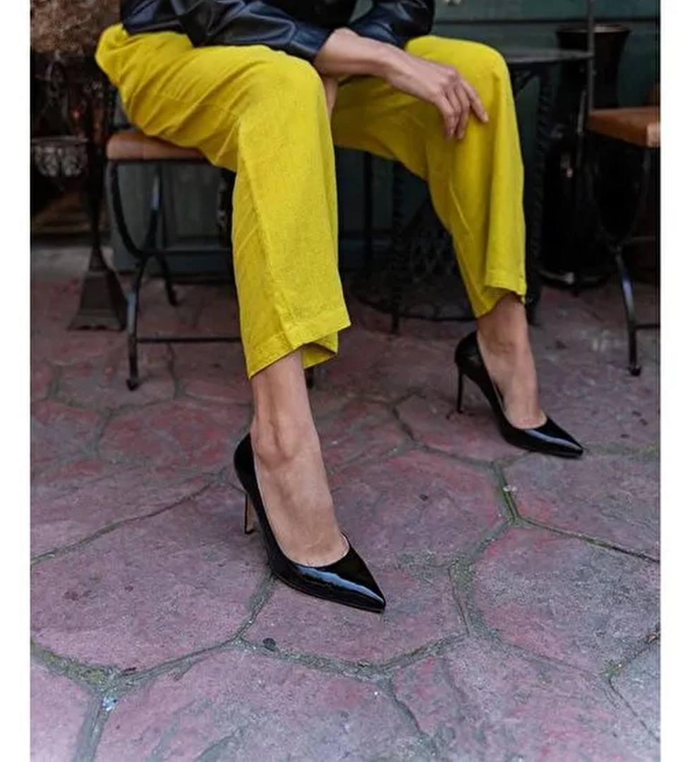 Ping Siyah Rugan Stiletto