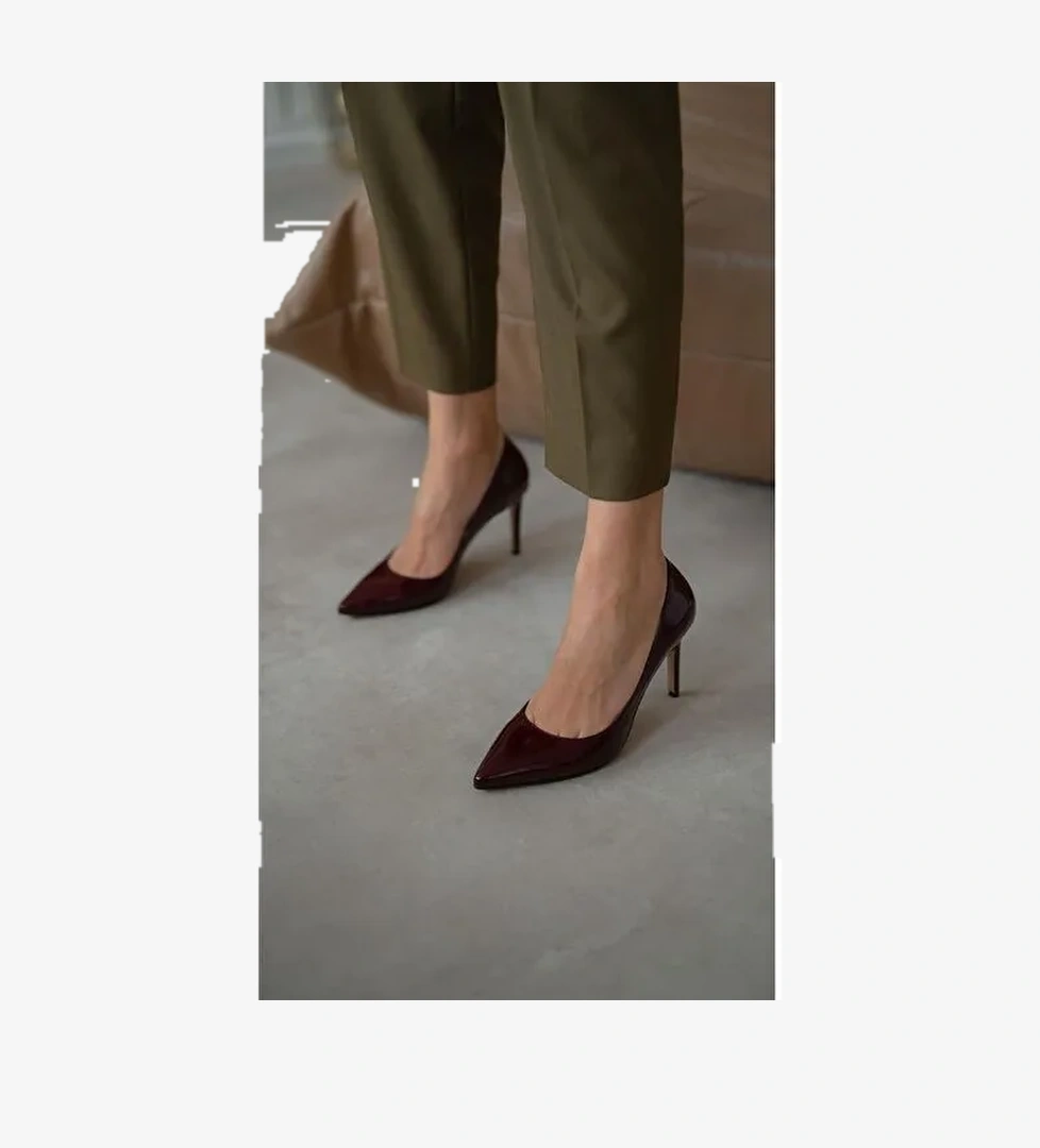 Pael Bordo Rugan Stiletto - Görsel 1