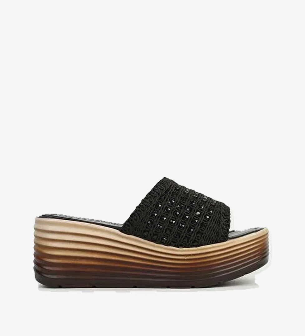 Pierre Cardin Siyah Kadın Topuklu Terlik PC-54573-Siyah - Görsel 1